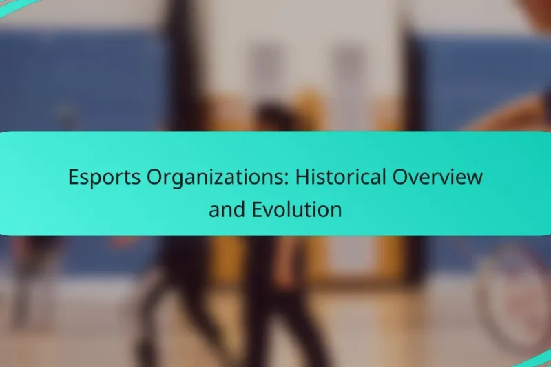 Esports Organizations: Historical Overview and Evolution