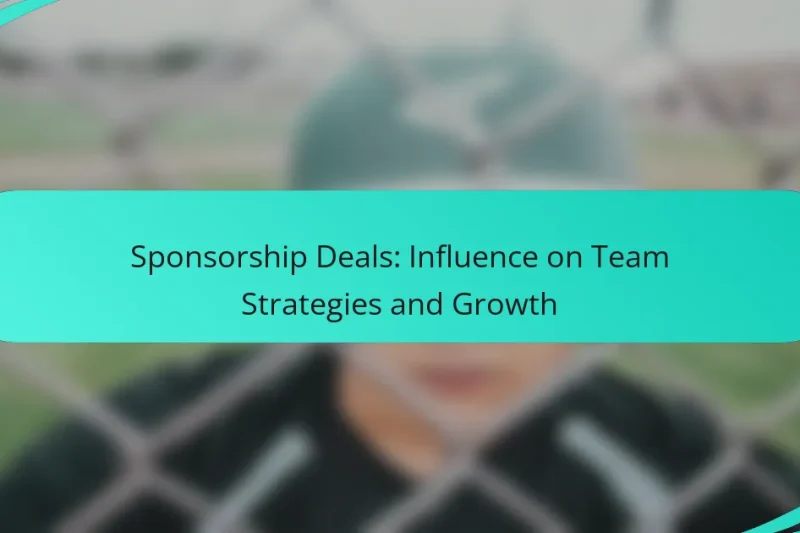 Sponsorship Deals: Influence on Team Strategies and Growth