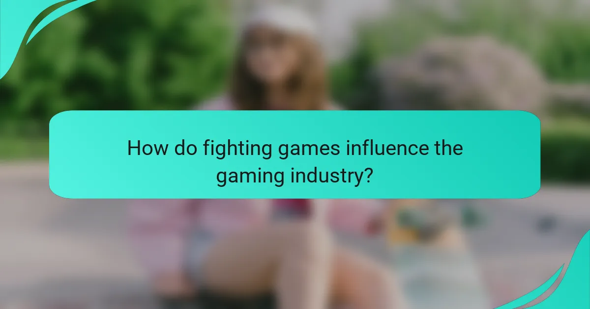 How do fighting games influence the gaming industry?