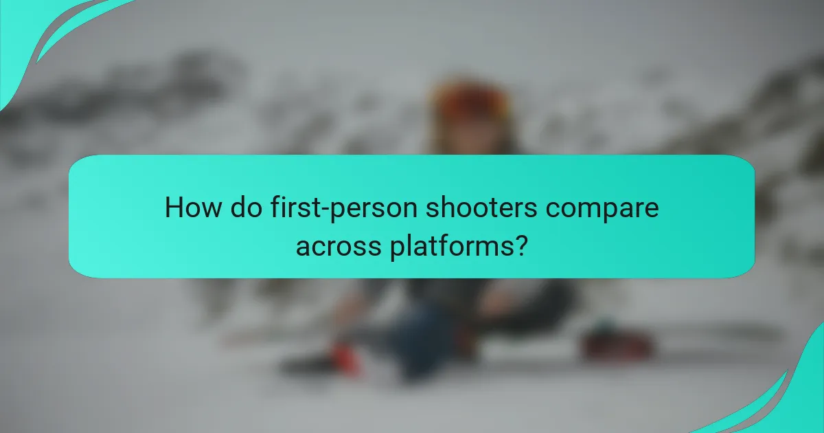 How do first-person shooters compare across platforms?