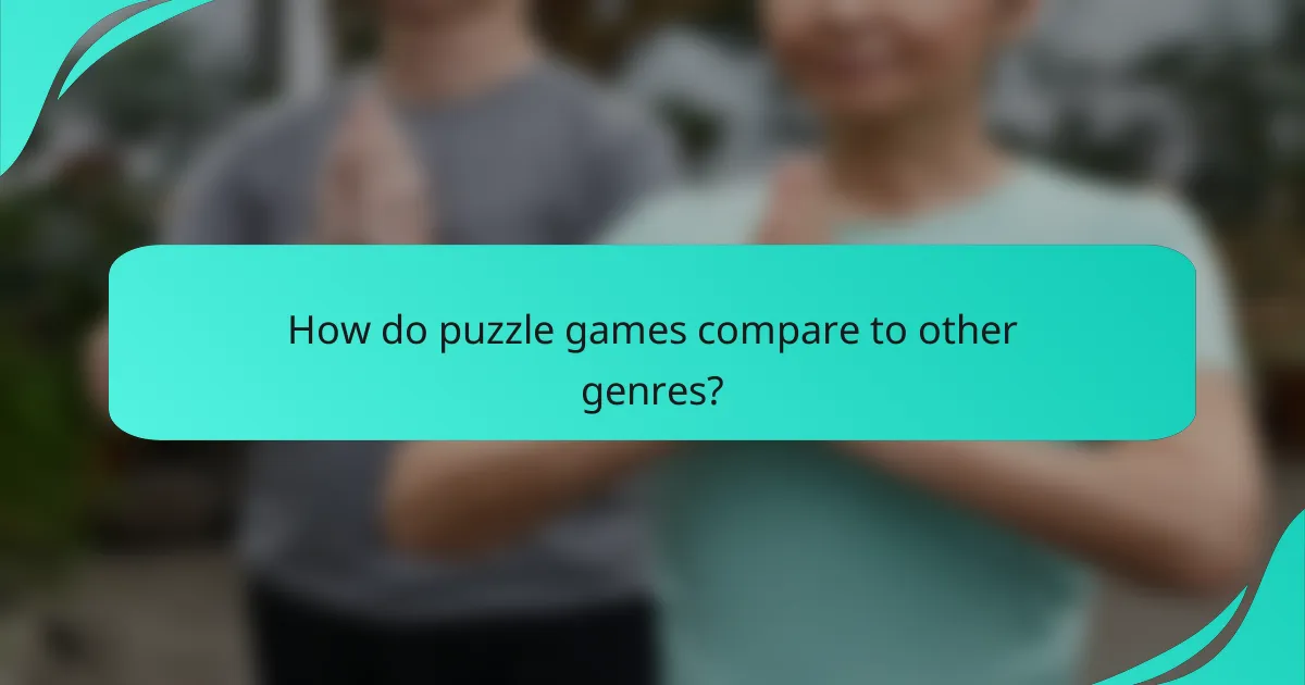 How do puzzle games compare to other genres?