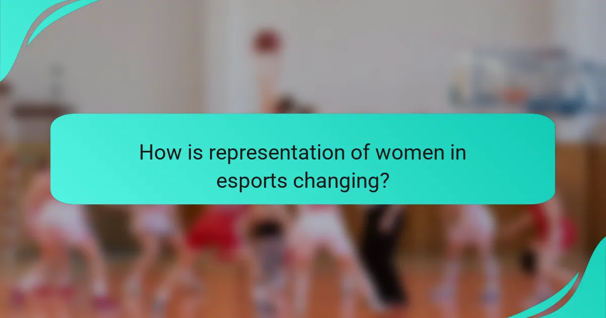 How is representation of women in esports changing?
