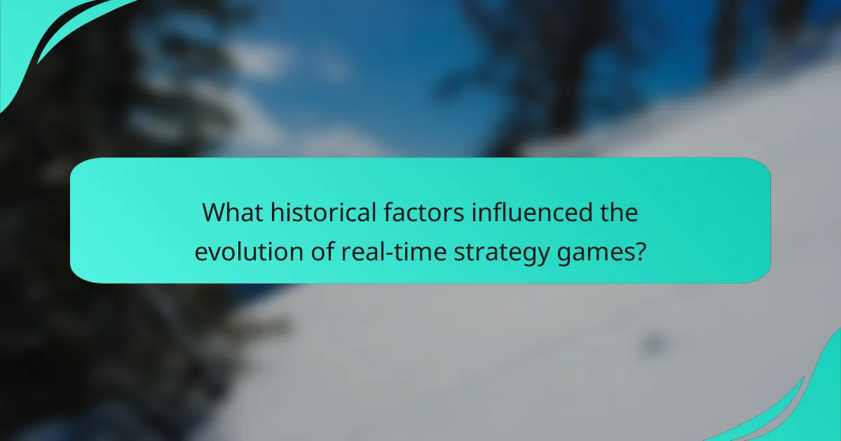 What historical factors influenced the evolution of real-time strategy games?
